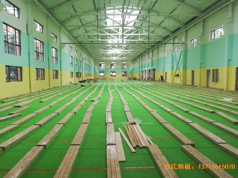 鄭州中原區酷康籃球館運動木地板鋪裝案例