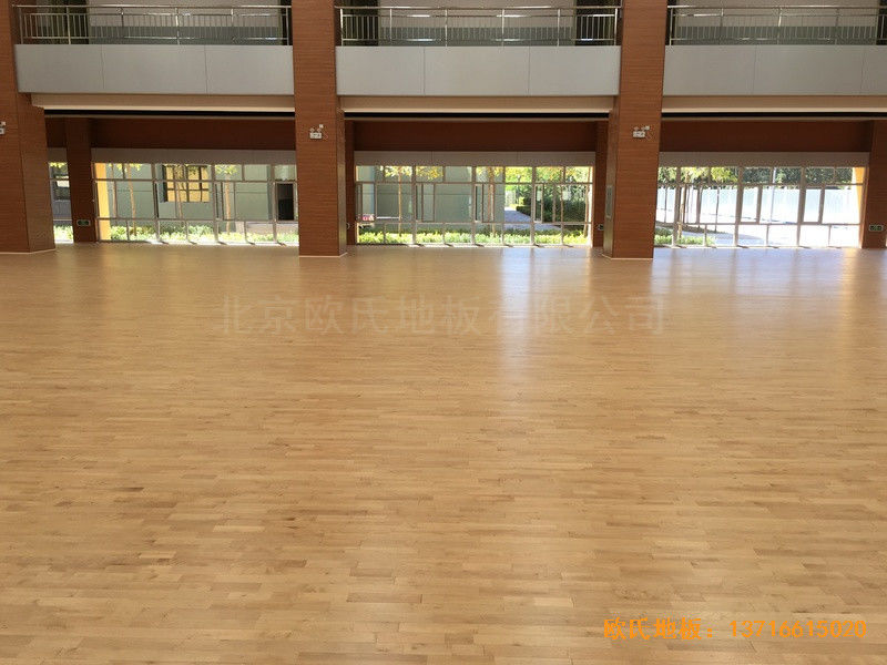 山西晉中榆次區寇村小學運動館運動地板施工案例0