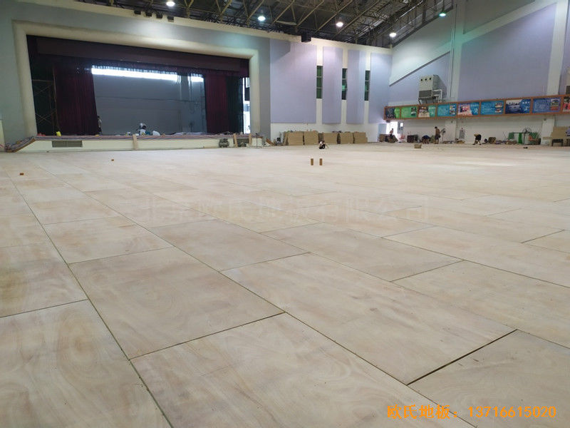 廣州廣東實驗中學體育館運動地板鋪裝案例2