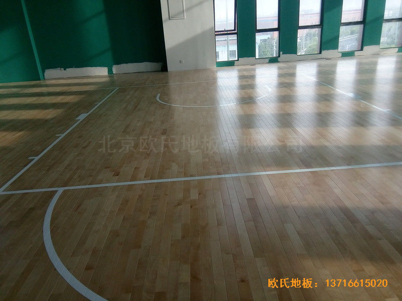 江蘇南京漢風公司籃球館運動木地板鋪設案例4