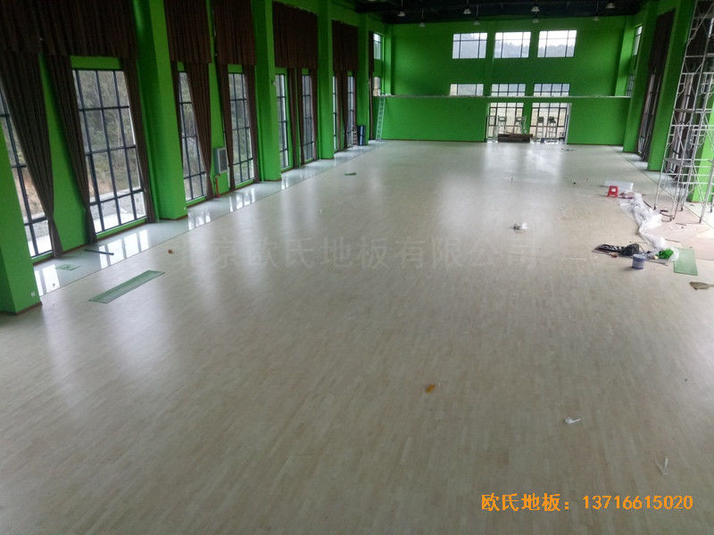湖北隨州運動館運動木地板安裝案例5
