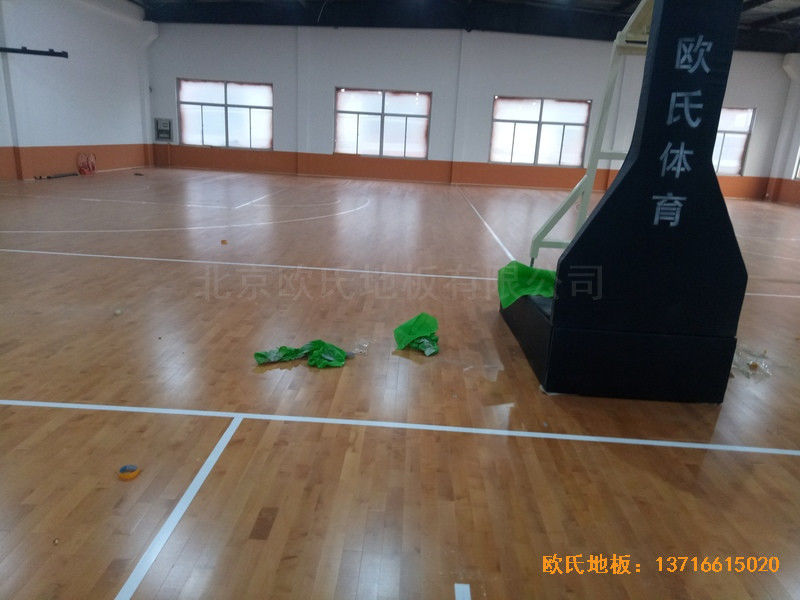鹽城大豐區籃球館體育木地板鋪設案例3