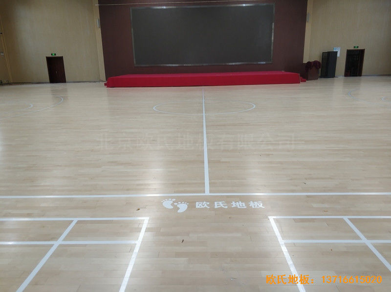 鄭州四中體育館運動地板施工案例3