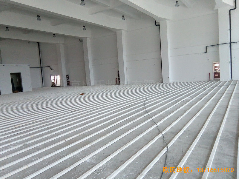 南京浦口區復興小學運動館運動地板施工案例1