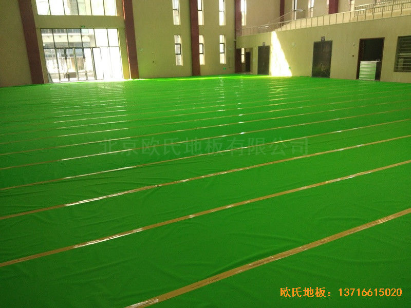 南充特戰訓練基地籃球館運動木地板鋪裝案例2