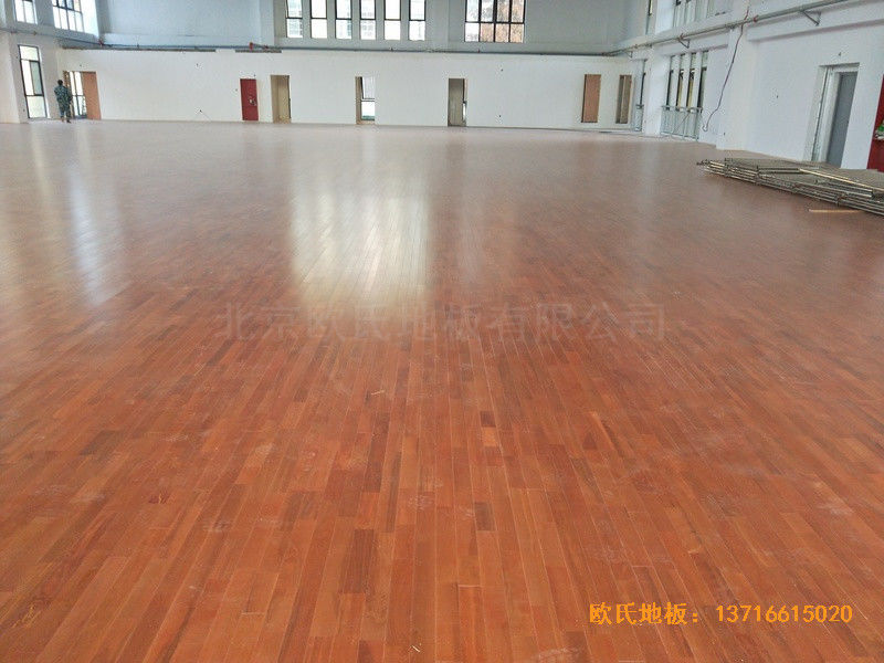 安徽上派學區中心學校籃球館運動木地板施工案例2