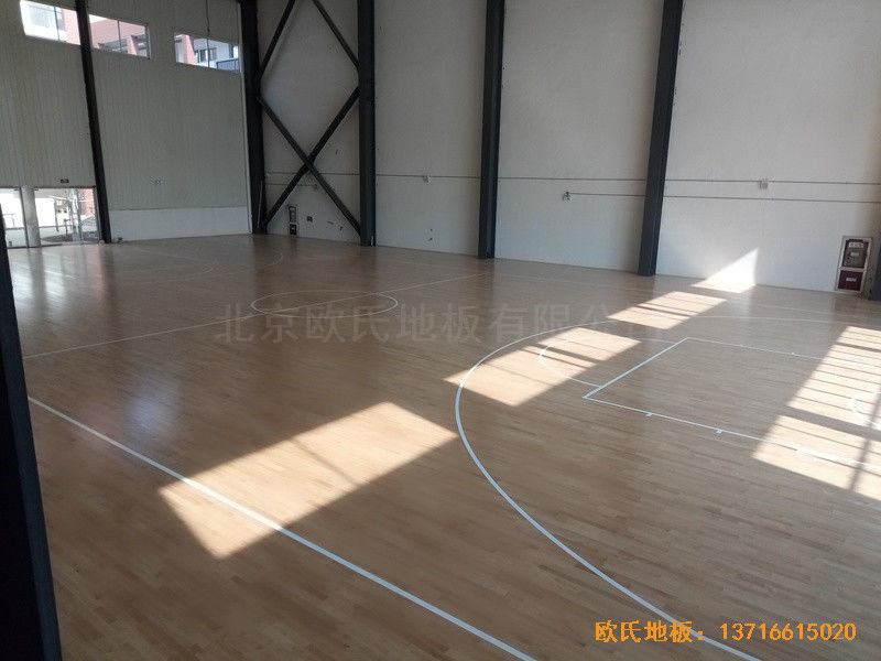 安徽太陽城小學體育館運動木地板施工案例3