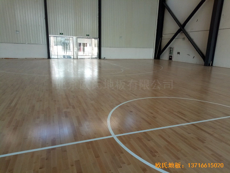 安徽太陽城小學體育館運動木地板施工案例4