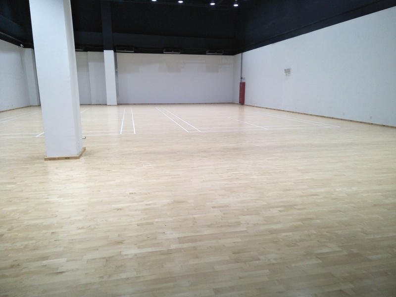 上海鋪東區寧橋路669號籃球館楓樺A級板安裝案例6