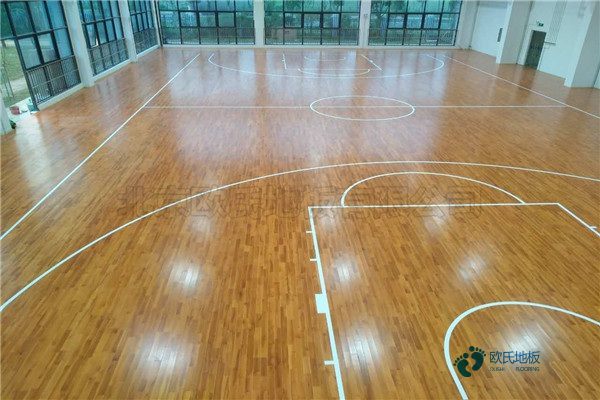 國產運動籃球木地板施工流程1